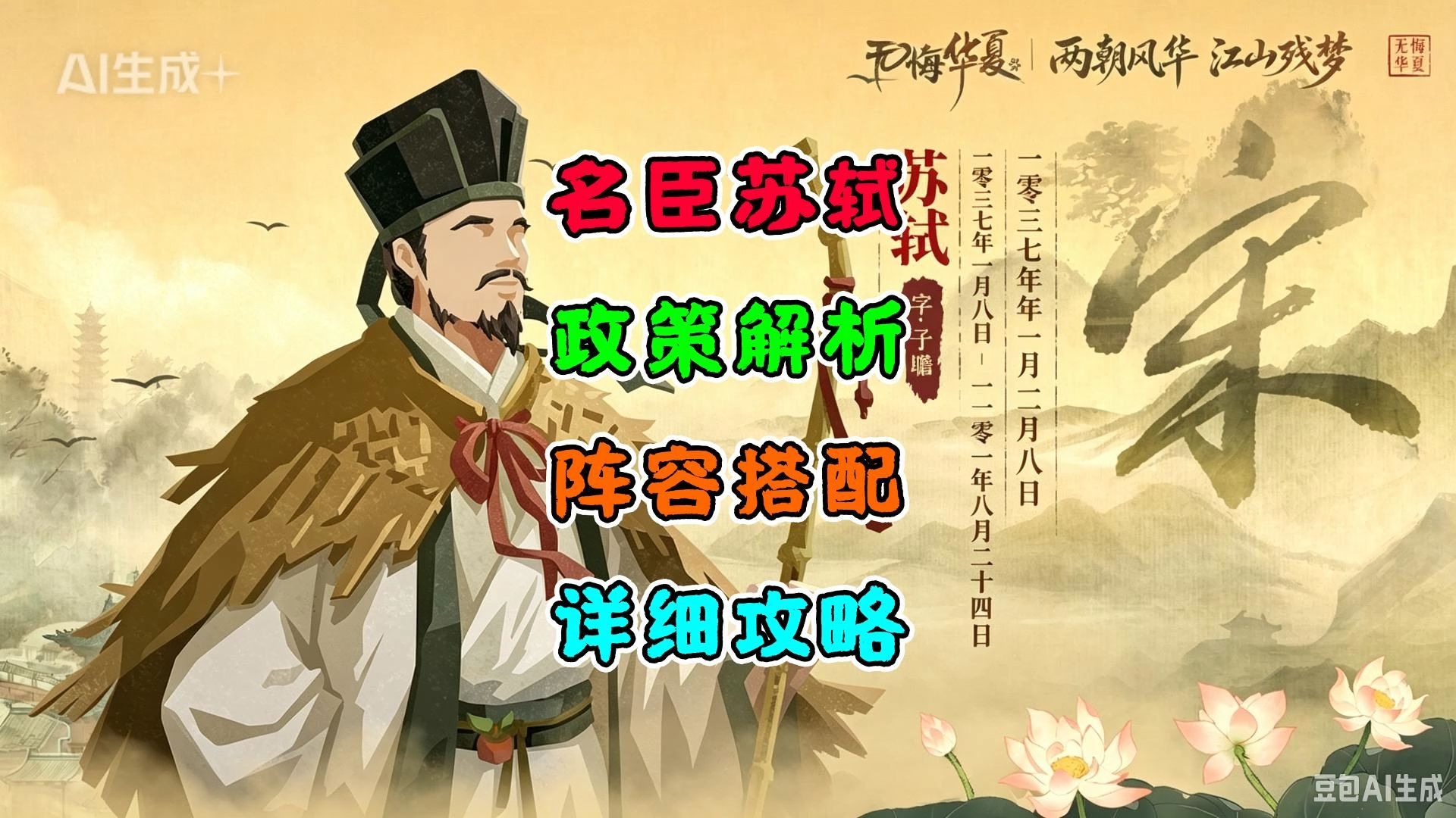 无悔华夏名臣苏轼相关画面